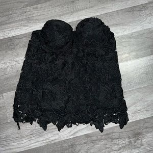 Say What? Black Lace Corset in Small